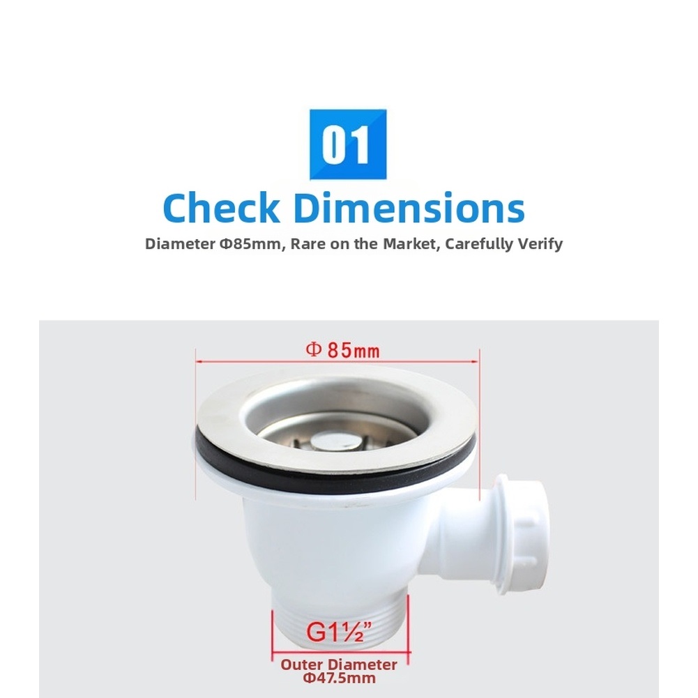 Stainless Steel Strainer - 85mm Paslanmaz Çelik Mutfak Lavabo Süzgeci