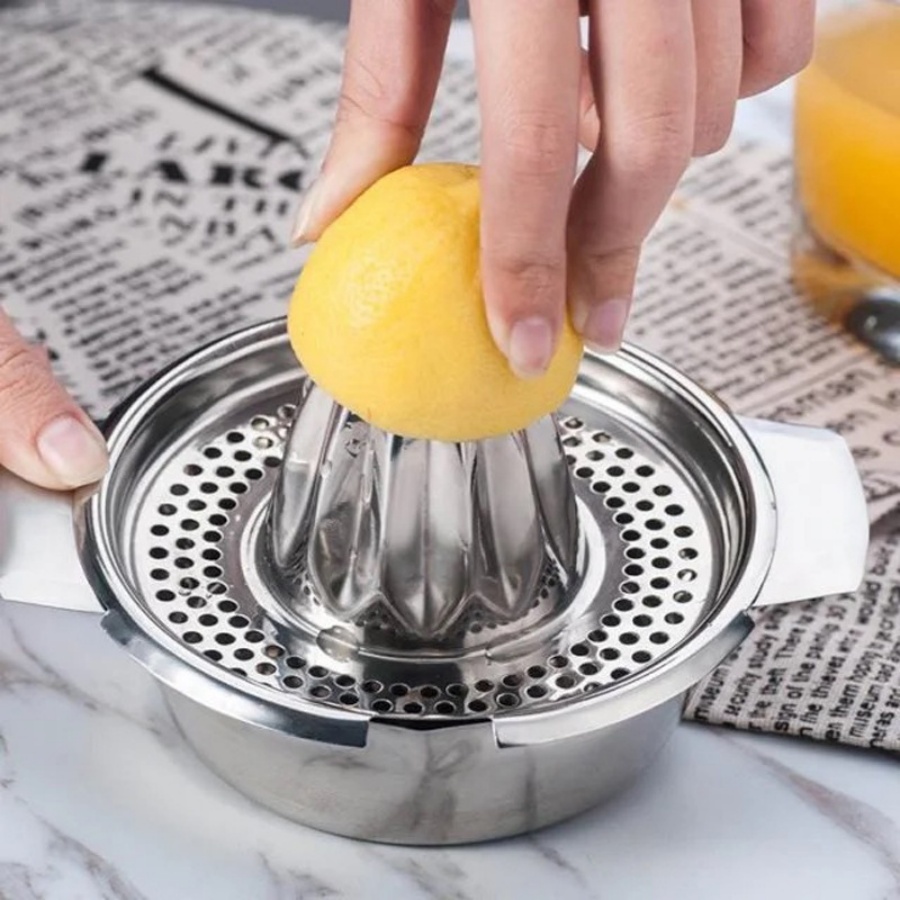 Citrus Lemon Squeezer - Manuel Paslanmaz Çelik Limon Portakal Sıkacağı