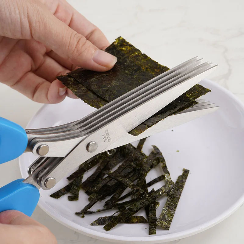 Herb Scissors 5 Blade - 5 bıçaklı bitki makası çok fonksiyonlu