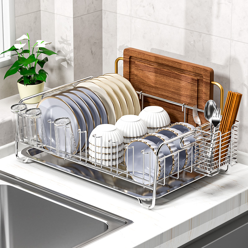 Kitchen Utensil Holder - Paslanmaz Çelik 304 Mutfak Saklama Rafı