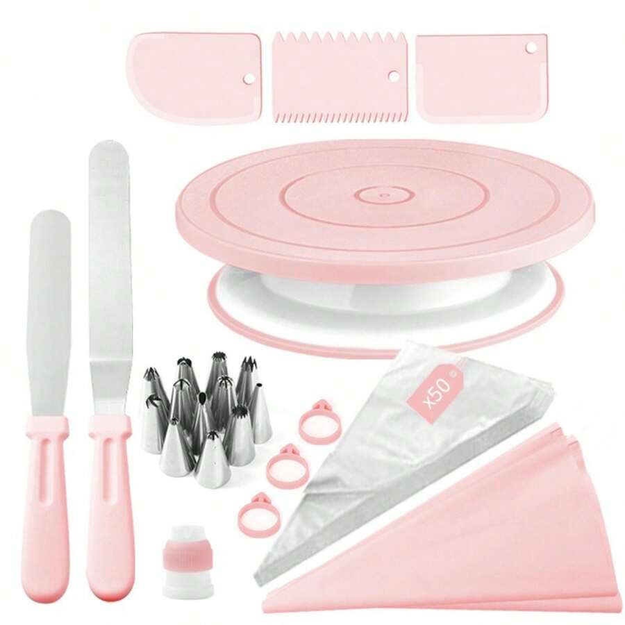 Kitchen Gadgets Green - 74 Parça Pembe ve Yeşil Pasta