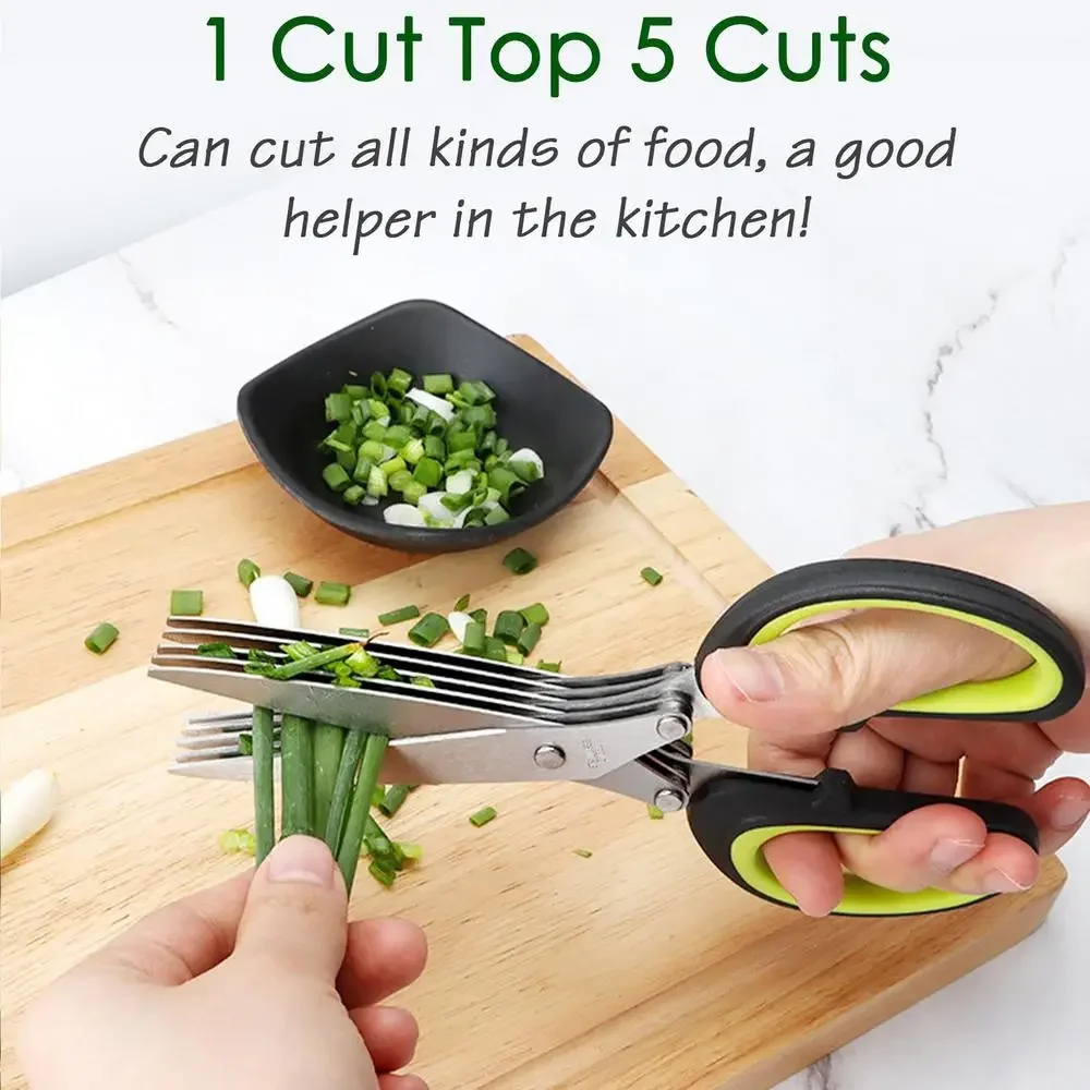 Herb Scissors 5 Blade - Çok Katmanlı Makas Mutfak Makası 5