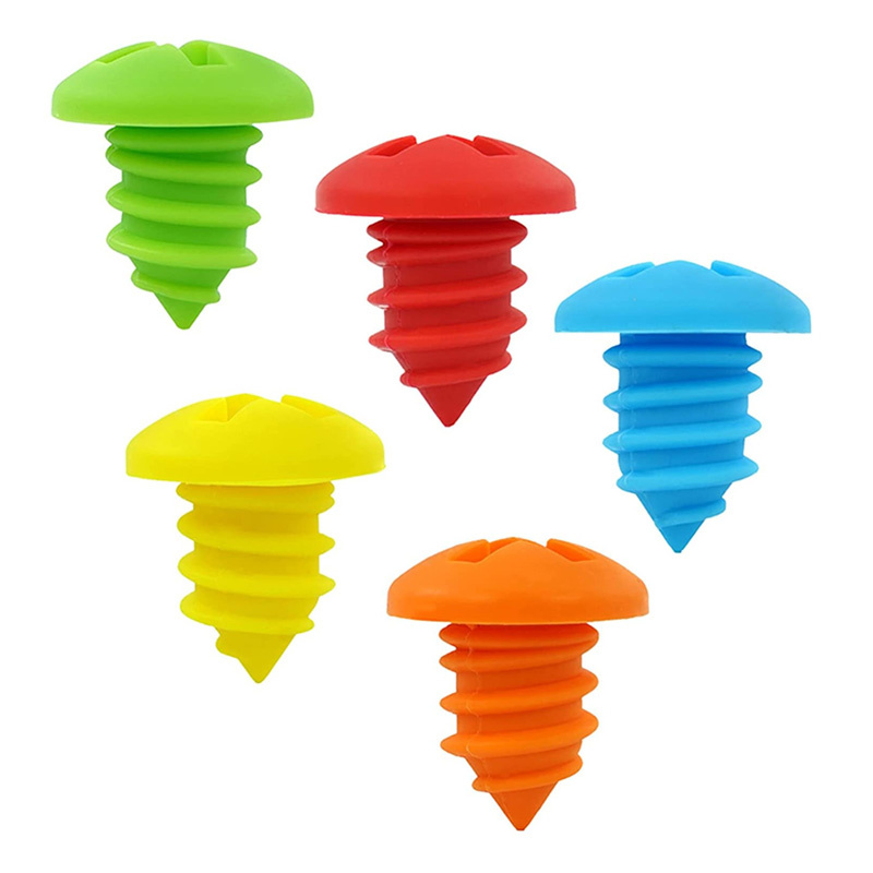 Kitchen Gadgets Home Party - 200 Adet Silikon Kırmızı Şarap Stoper