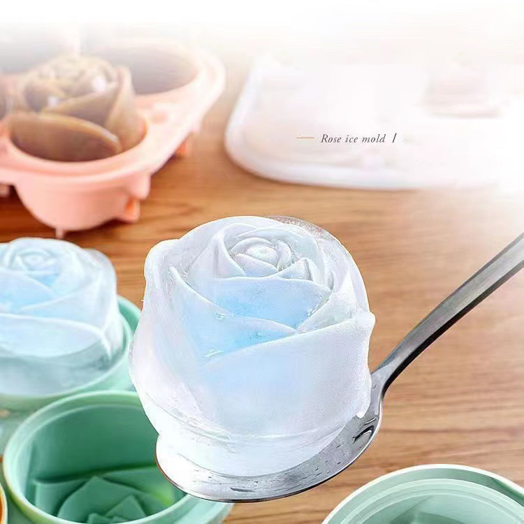Kitchen Utensil Holder - 3D Gül Buz Kalıpları 4 Delik