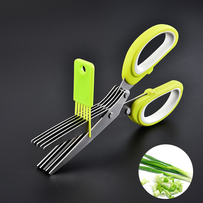 Herb Scissors 5 Blade - Bitki Makası Paslanmaz Çelik 5-Bıçak Mutfak