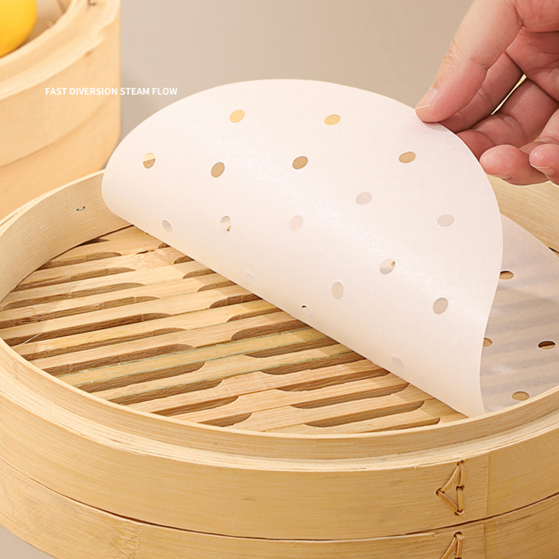 Kitchen Gadgets Air Fryer - 50 adet Bambu Buharlı Pişirici Kağıtları