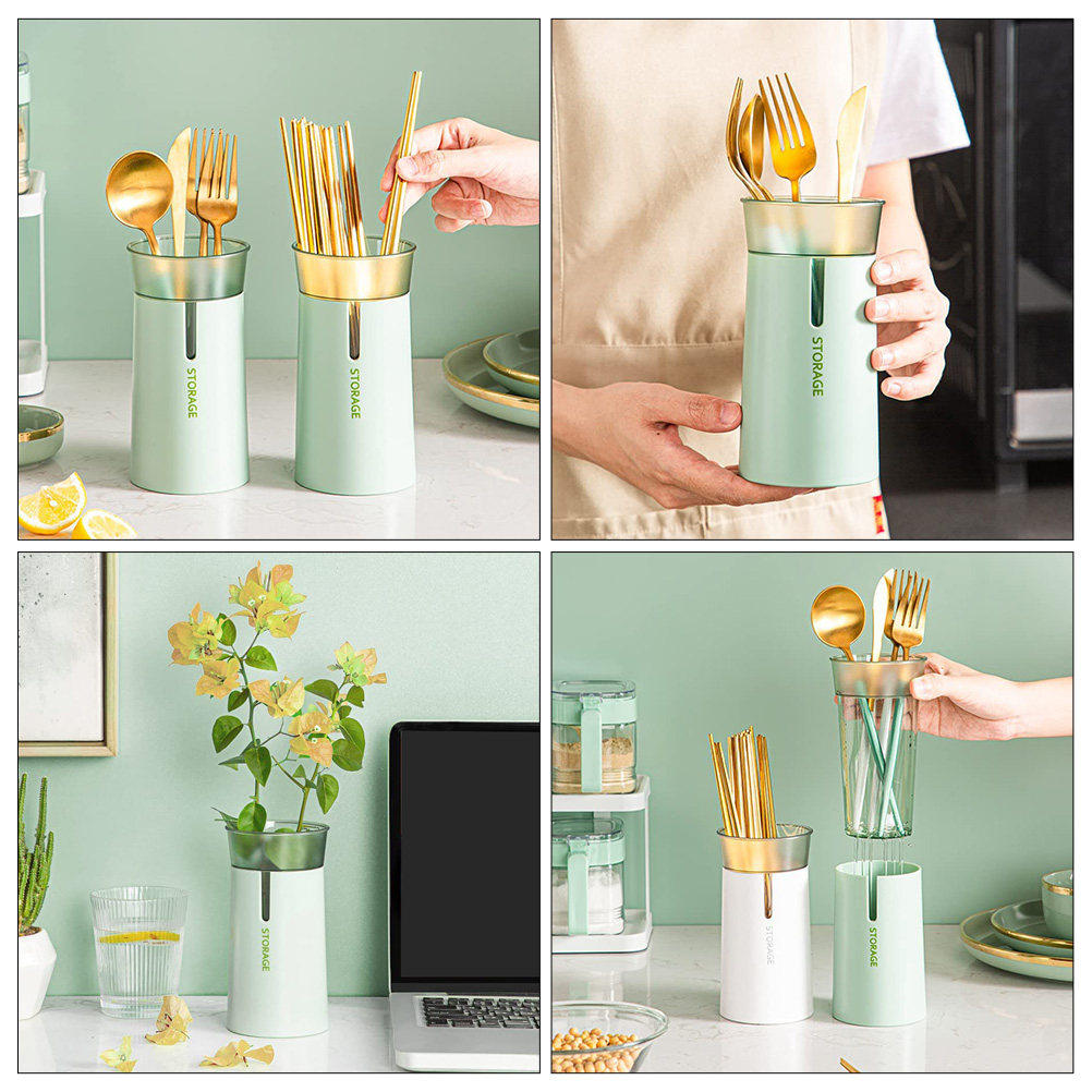 Çift Katmanlı Çubuk Saklama Tü - Kitchen Utensil Holder incelemesi ve fiyatı