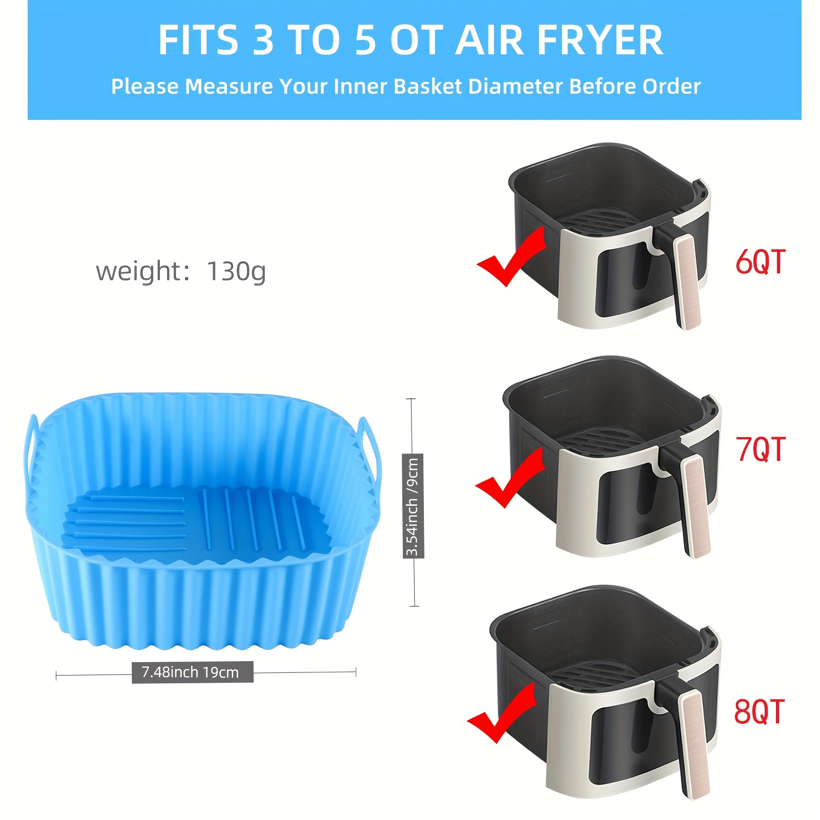 1 kare silikon hava fritöz ast - Kitchen Gadgets Air Fryer incelemesi ve fiyatı