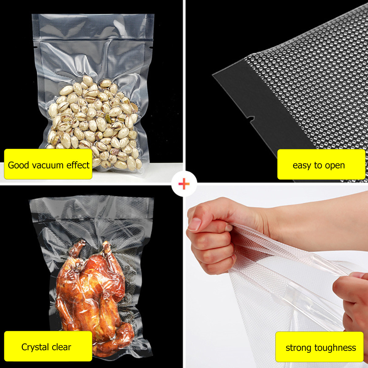 100 Adet Şeffaf Nokta Dokulu V - Food Vacuum Sealer incelemesi ve fiyatı