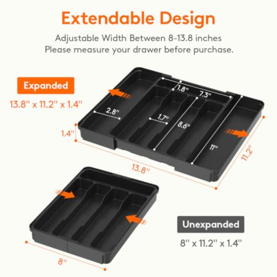 Genişletilebilir Çatal Bıçak T - Kitchen Utensil Holder incelemesi ve fiyatı